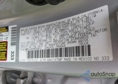 2011 Toyota Tacoma Base V6 from USA, damaged, VIN 3TMLU4EN4BM059033